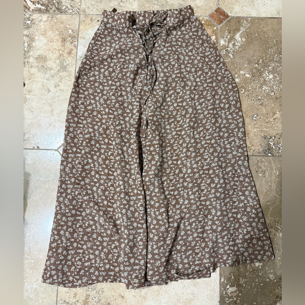 Vintage Brown Floral Women's Skirt